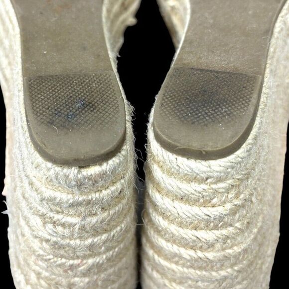 Lauren Conrad Light Pink Fabric Platform Wedge Espadrille & purse Womens Size 7M - Picture 8 of 12